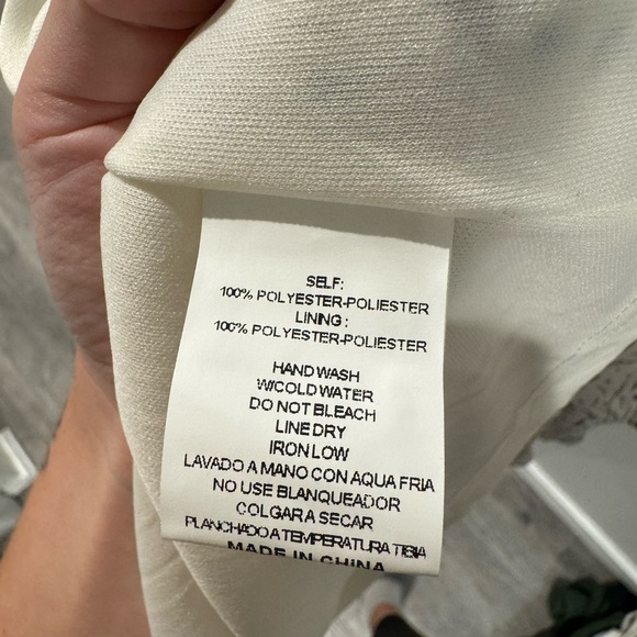 NWOT Pinkblush Ivory Floral Smocked Front Ruffle Hem Maternity Midi Dress size M - Picture 7 of 9